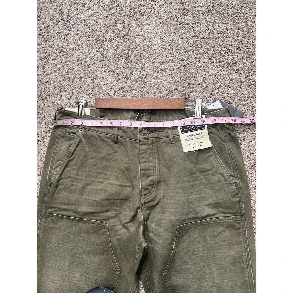 NWT Abercrombie & fitch iconic twill 100%cotton RELAXED taper size 34 - Picture 5 of 9
